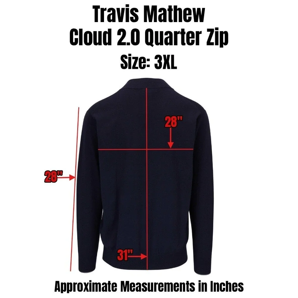 Travis Mathew Cloud 2.0 Quarter Zip Pullover Mens 3XL Navy‎ Blue Frito Lay Logo
